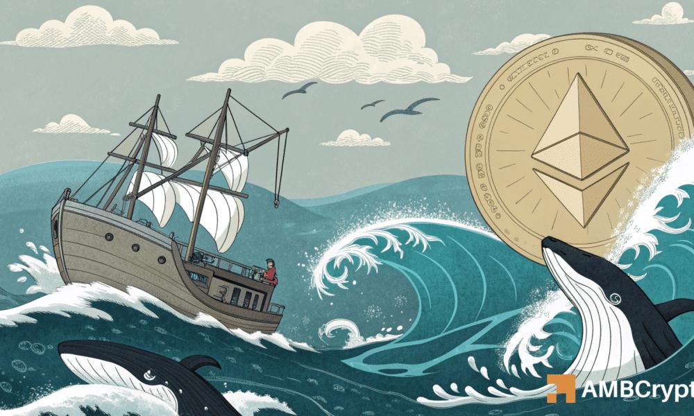 以太坊鲸鱼退出，现货活动升温：ETH 会做出意外举动吗？