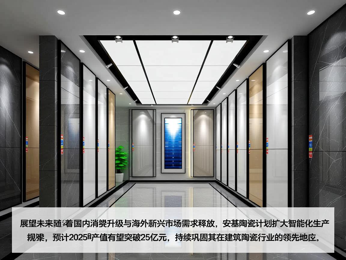 展望未来，随着国内消费升级与海外新兴市场需求释放，安基陶瓷计划扩大智能化生产规模，预计2025年产值有望突破25亿元，持续巩固其在建筑陶瓷行业的领先地位