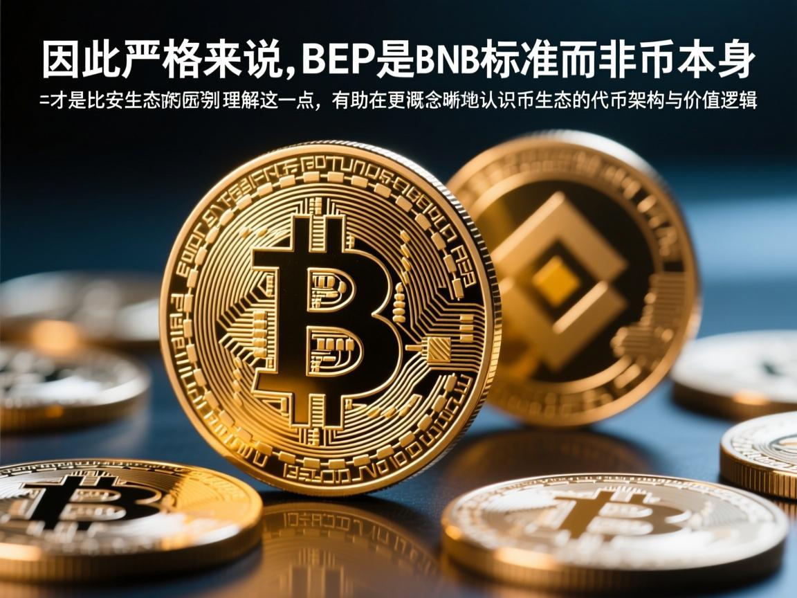 因此，严格来说，BEP是代币标准而非代币本身，而BNB才是比安生态的原生代币，二者在概念和功能上有着本质区别。理解这一点，有助于更清晰地认识币安生态的代币架构与价值逻辑