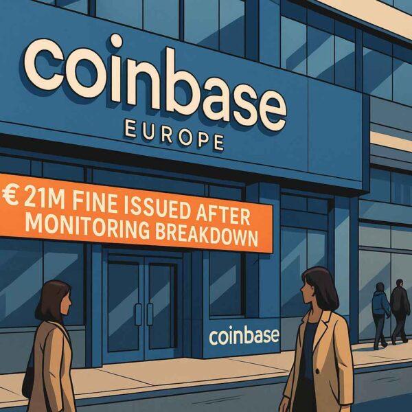 Coinbase欧洲公司因交易记录遗漏被爱尔兰罚款2100万欧元