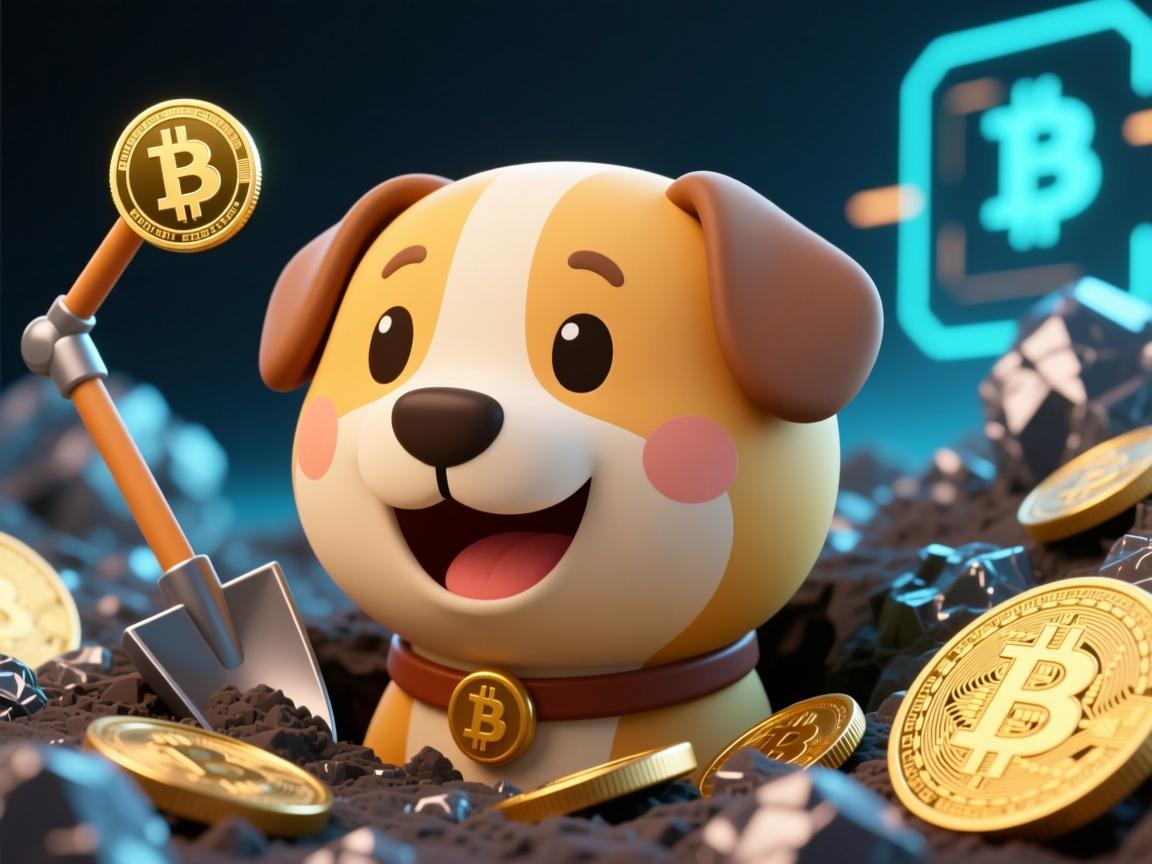 狗狗币挖矿表情包，加密世界的幽默淘金图腾