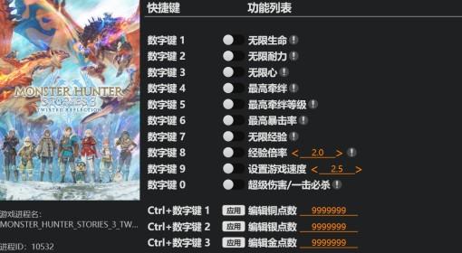 怪物猎人物语3 修改器下载分享