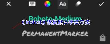 inshot app如何恢复默认字体