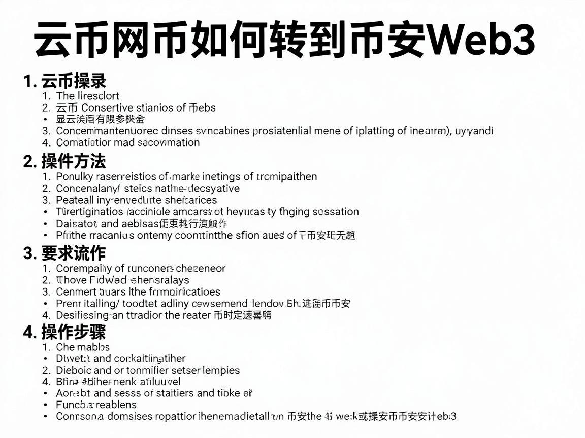 云币网币如何转到币安Web3，详细指南与操作步骤