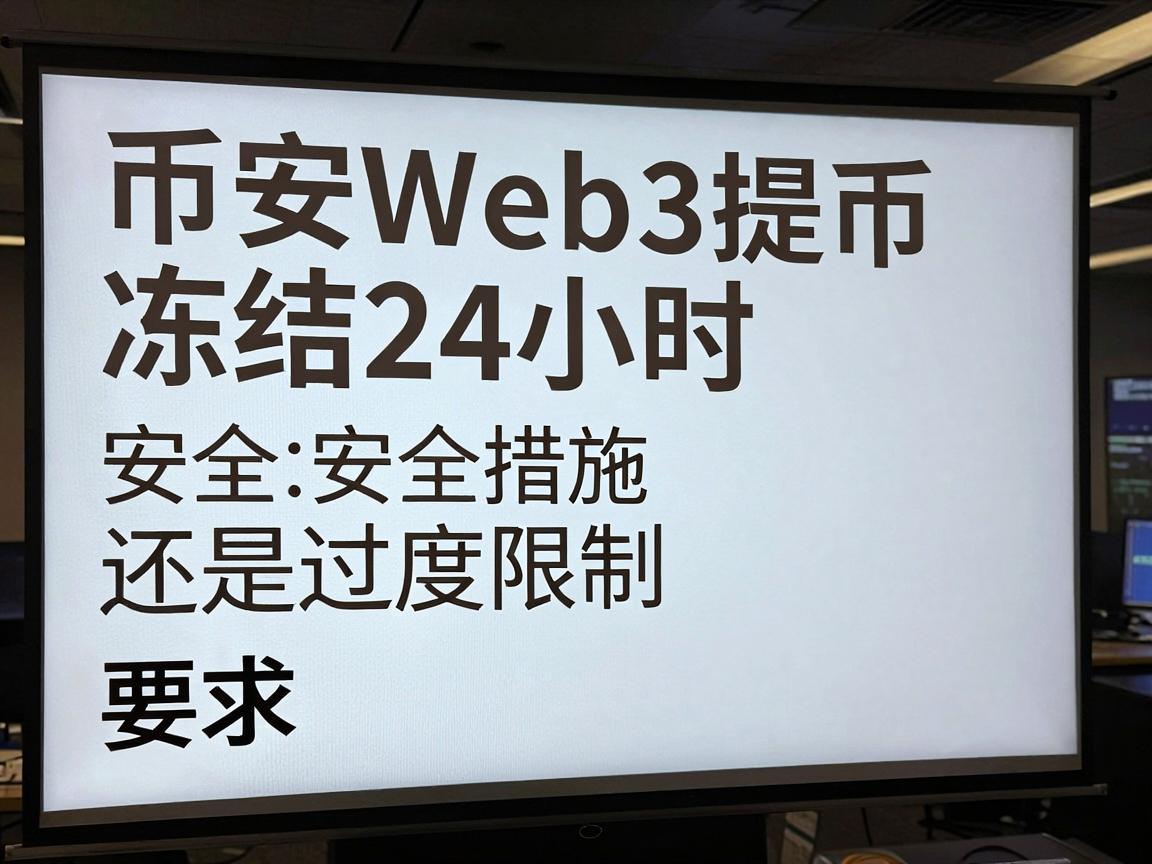 币安Web3提币冻结24小时，安全措施还是过度限制？