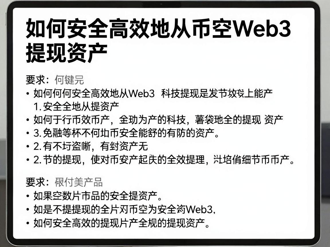如何安全高效地从币安Web3提现资产，详细教程