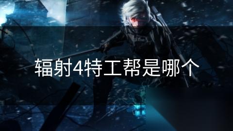 辐射4特工帮是哪个
