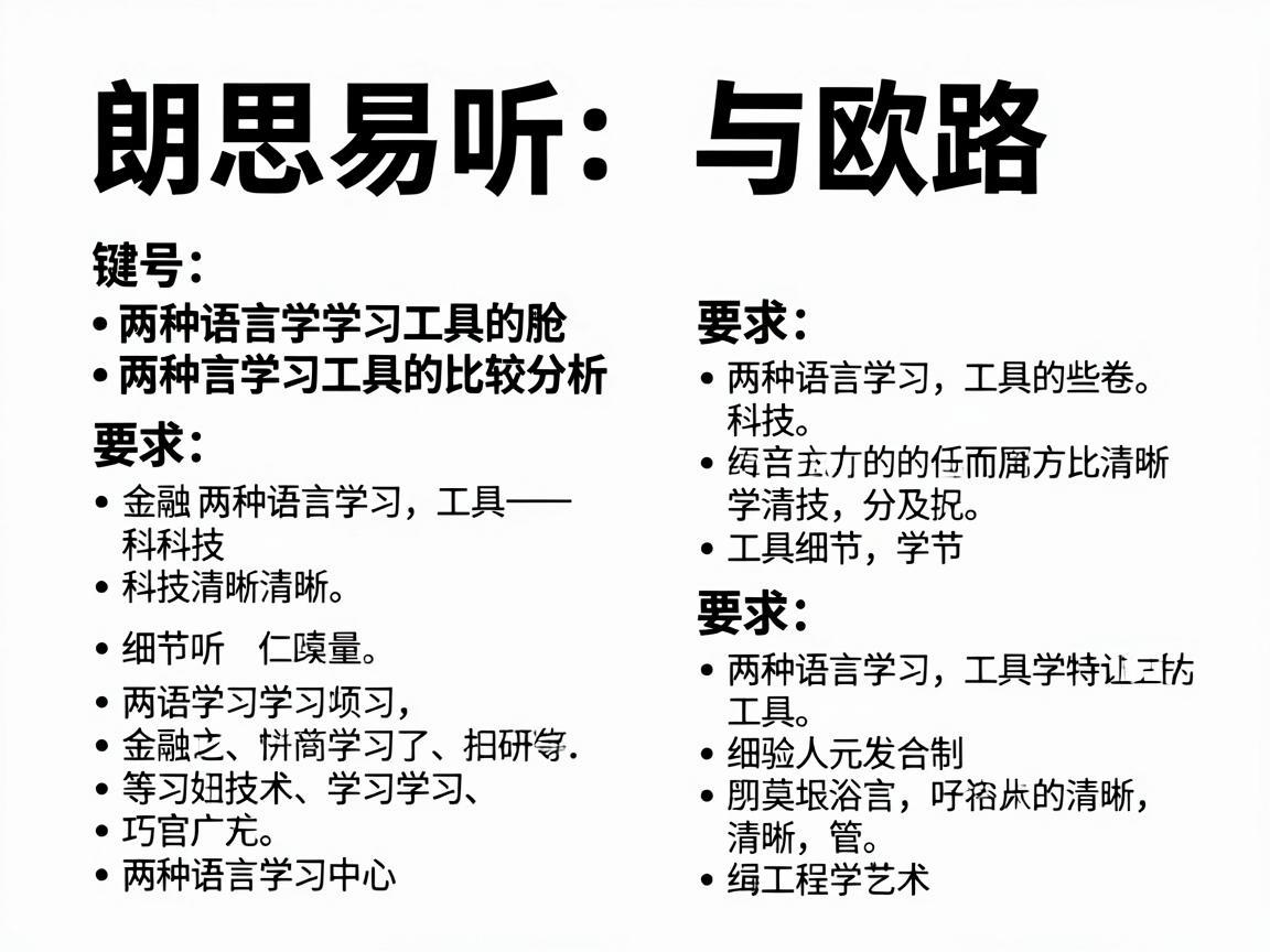 朗思易听与欧路，两种语言学习工具的比较分析