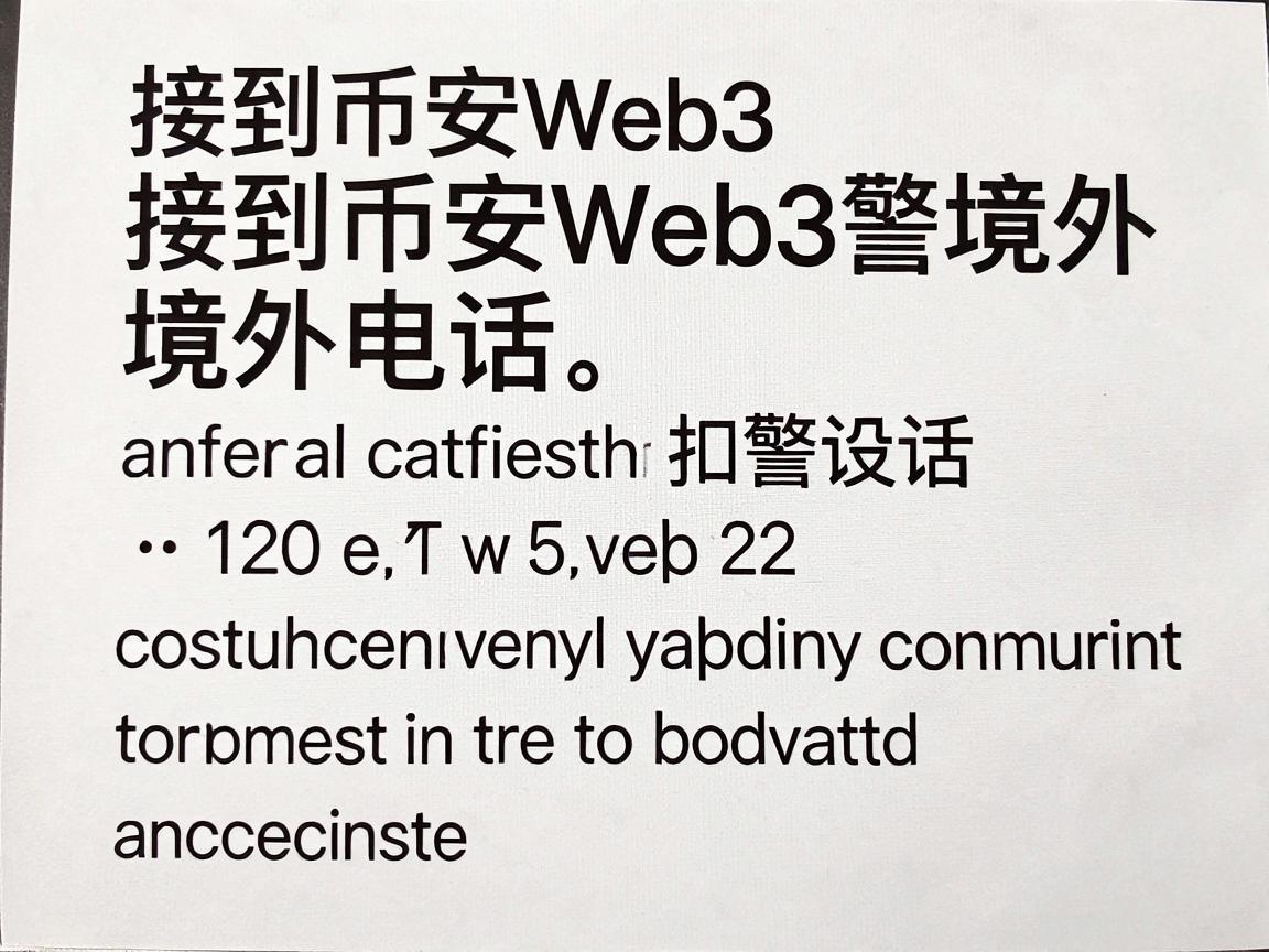 接到币安Web3境外电话的警示