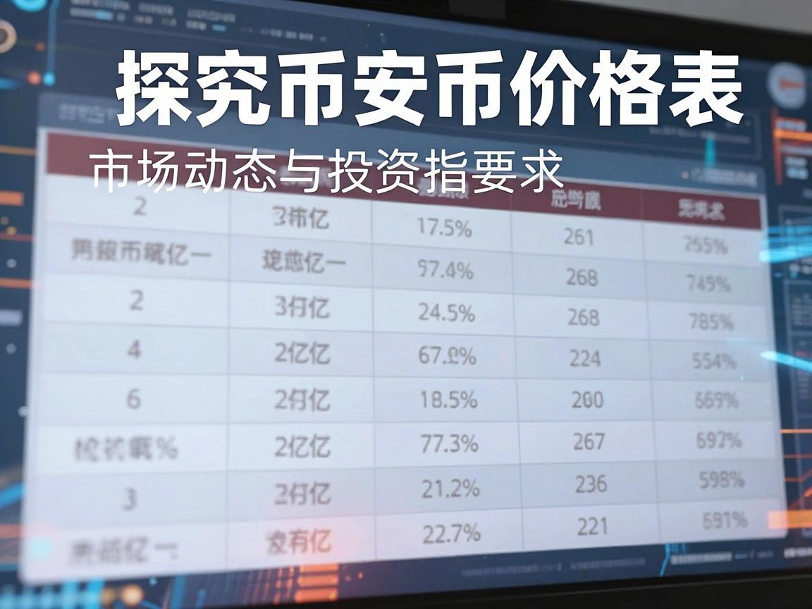 探究币安币价格表，市场动态与投资指南