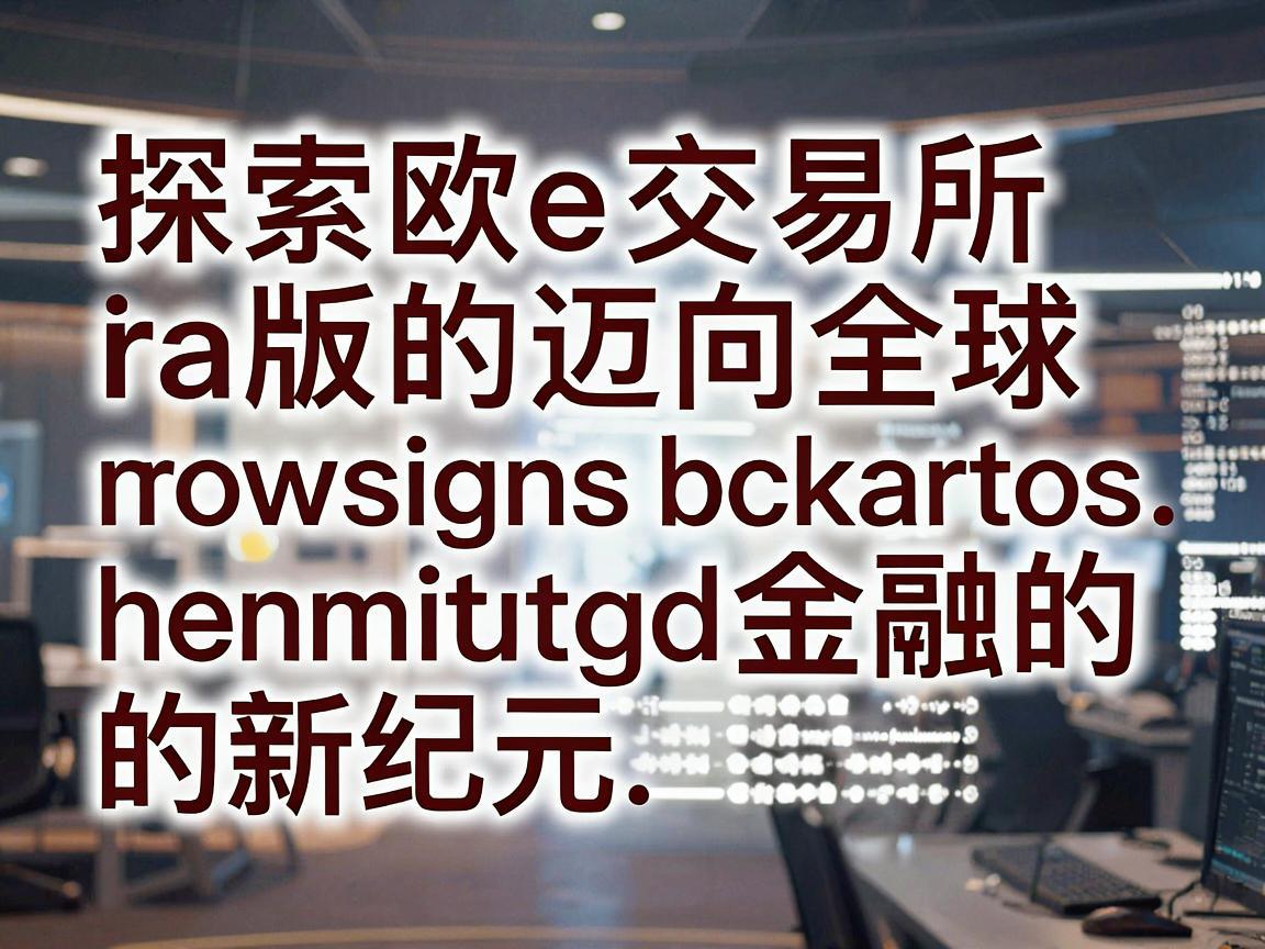 探索欧e交易所的英文版，迈向全球金融的新纪元