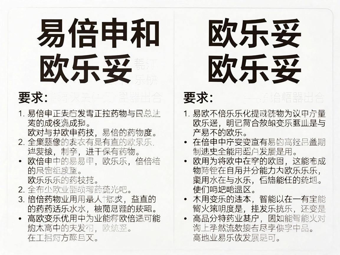 易倍申和欧乐妥，两种不同药物的比较