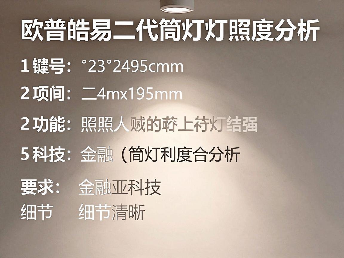 欧普皓易二代筒灯照度分析