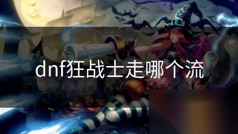 dnf狂战士走哪个流