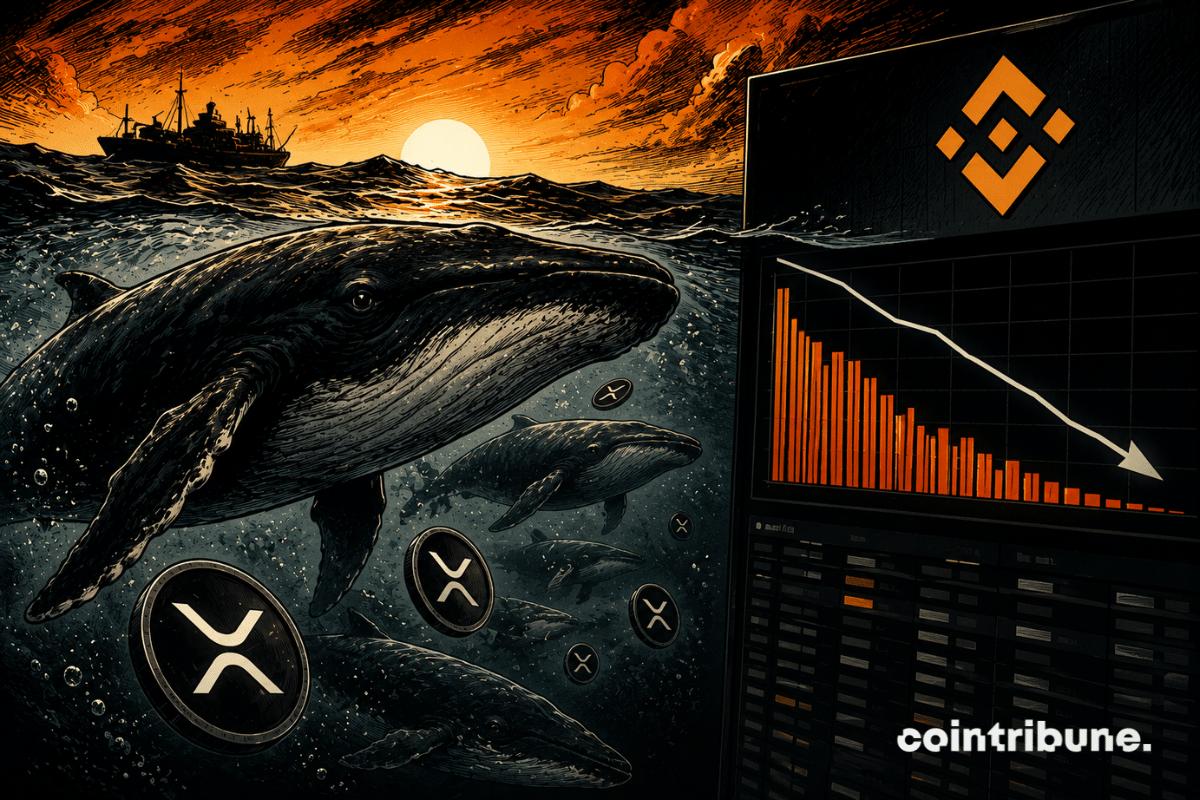 CryptoQuant数据显示XRP巨鲸减少交易所活动