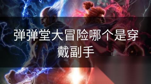 弹弹堂大冒险哪个是穿戴副手